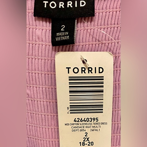 Torrid Midi Chiffon Sleeveless Tiered Dress - Size 2X - NWT! - Picture 6 of 10